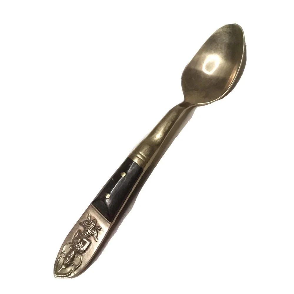Siam Royal Demitasse Spoon Set Gold Tone Vintage Entertaining Collectible